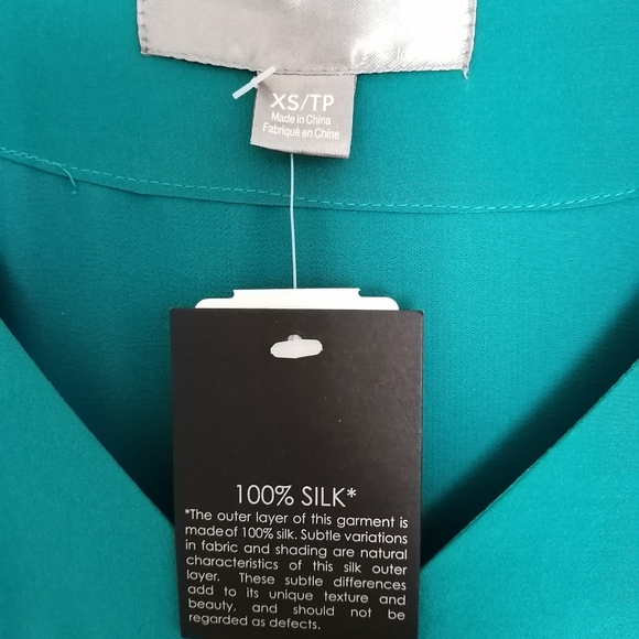 💚 Green silk dress - Picture 6 of 7